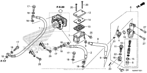 CBR500R (ABS) Rear Brake Master Cylinder (Cbr500Ra)