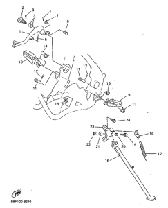 WR400F Stand. footrest