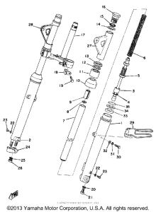DT125B Передняя вилка