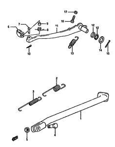 DR350 Stand-rear brake