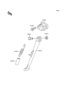 ZX250 Подножка