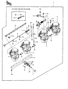 KZ1000 Carburetor assy