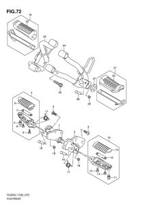 DL650 Подножки