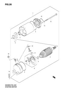 GS500 Стартерный мотор