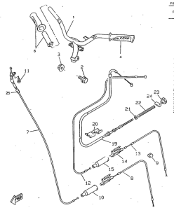 CW50RSP Steering handle. cable