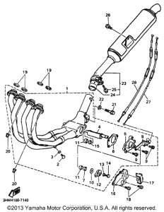 FZR600RK Выхлопная система