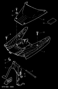 CW50RS Support & repose pied