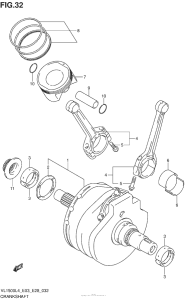 VL1500B Коленвал