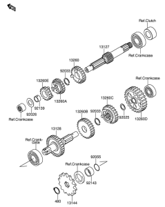 DR-Z110 Трансмиссия