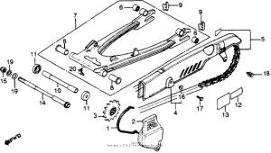 CBX Swingarm + chain case 79