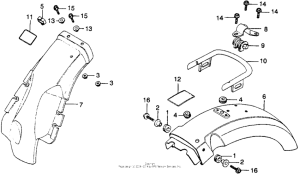 CB360 Задний бампер