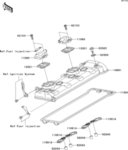 ZX1000 Крышка головки цилиндров