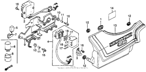 CB450S Left side cover + rectifier + fuse