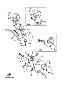 XVS650 Interruptor  manillar&palanc