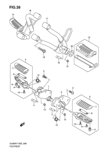DL650 (ABS) Подножки