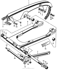 CL450 Swingarm + drive chain