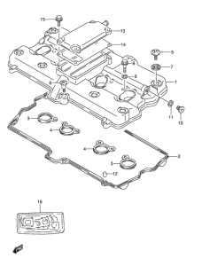 GSX600 Крышка головки цилиндров
