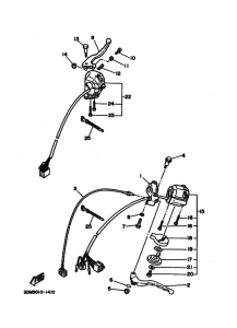XV250S ﾊﾝﾄﾞﾙｽｲﾂﾁ. ﾚﾊﾞｰ