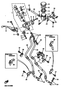 YZF600R YZF600RH Передний тормозной цилиндр