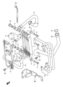 DR650 Масляный радиатор