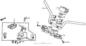 VF700S Handlebar + top bridge