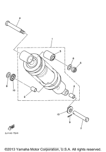 TW200SC Задняя подвеска