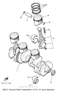 XJ650LK Коленчатый вал и Поршень