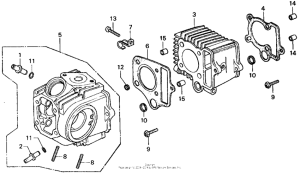 CT70 Cylinder head + cylinder