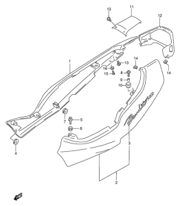 GSF600 Обтекатель задний