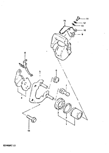 GSX400 Передний суппорт тормозной