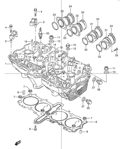 GSX1200 Головка цилиндров