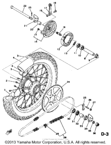 DT125E Переднее колесо