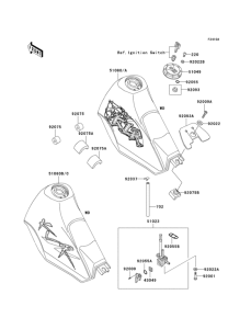 KL250 Fuel tank(1 / 2)(kl250-d11 / d12 / d13 / d14)