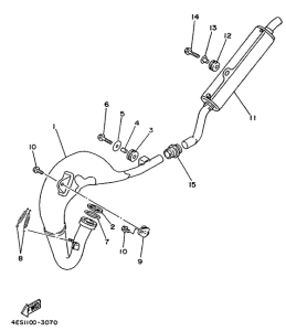 YZ80E Выхлопная система