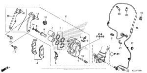 CRF250L (ABS) Передний суппорт