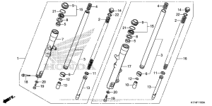 CMX250X Передняя вилка