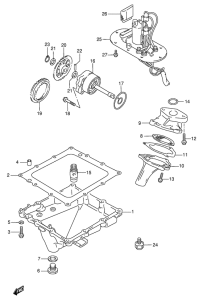 GSX-R750 Oil pan - oil pump - fuel pump