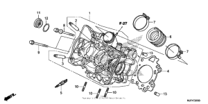 CTX700N DCT Головка цилиндров