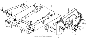 XR75 Swingarm + drive chain