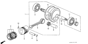 CT110 Crankshaft / piston