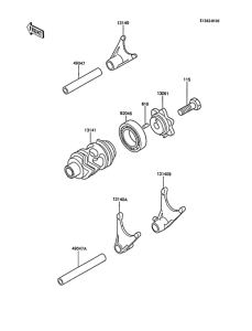  Валы и вилки переключения передач