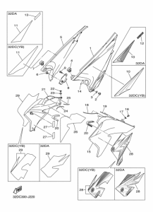WR250X Боковая крышка