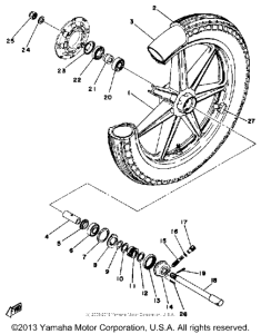 RD400D Переднее колесо