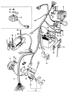CB125S Wire harness + battery