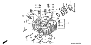 XR400R Головка цилиндров