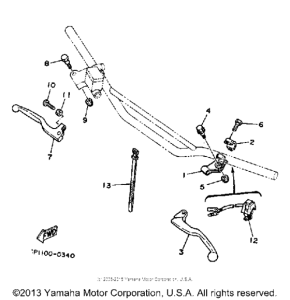 YZ125B Handle switch-lever