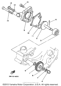 YZ80W (Motocross) Водяной насос