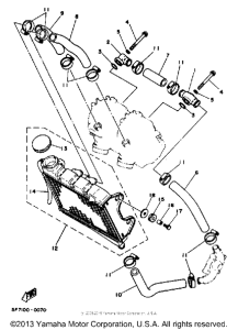 TZ250J Radiator-hose
