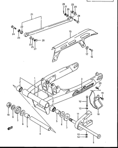 DR500 Маятник задний