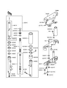 VN400 Передняя вилка
